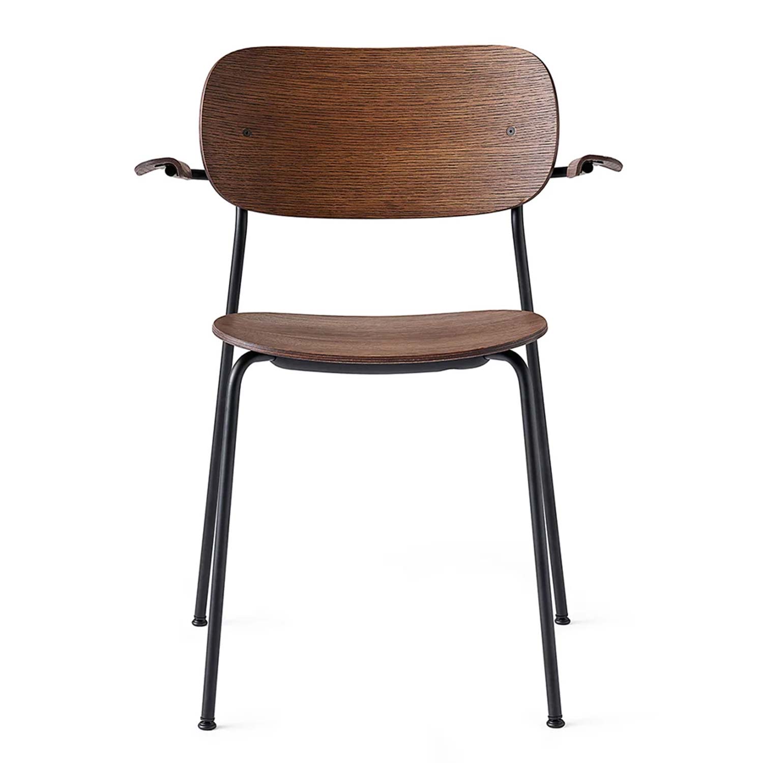 Audo - Co Dining Chair mit Armlehne schwarz/Eiche dunkel