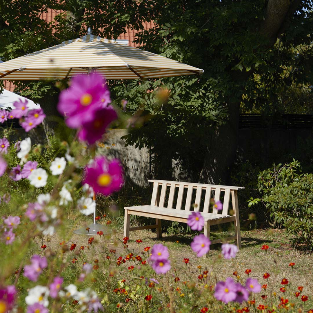 skagerak atlantis golden yellow stripes sonnenschirm 80251