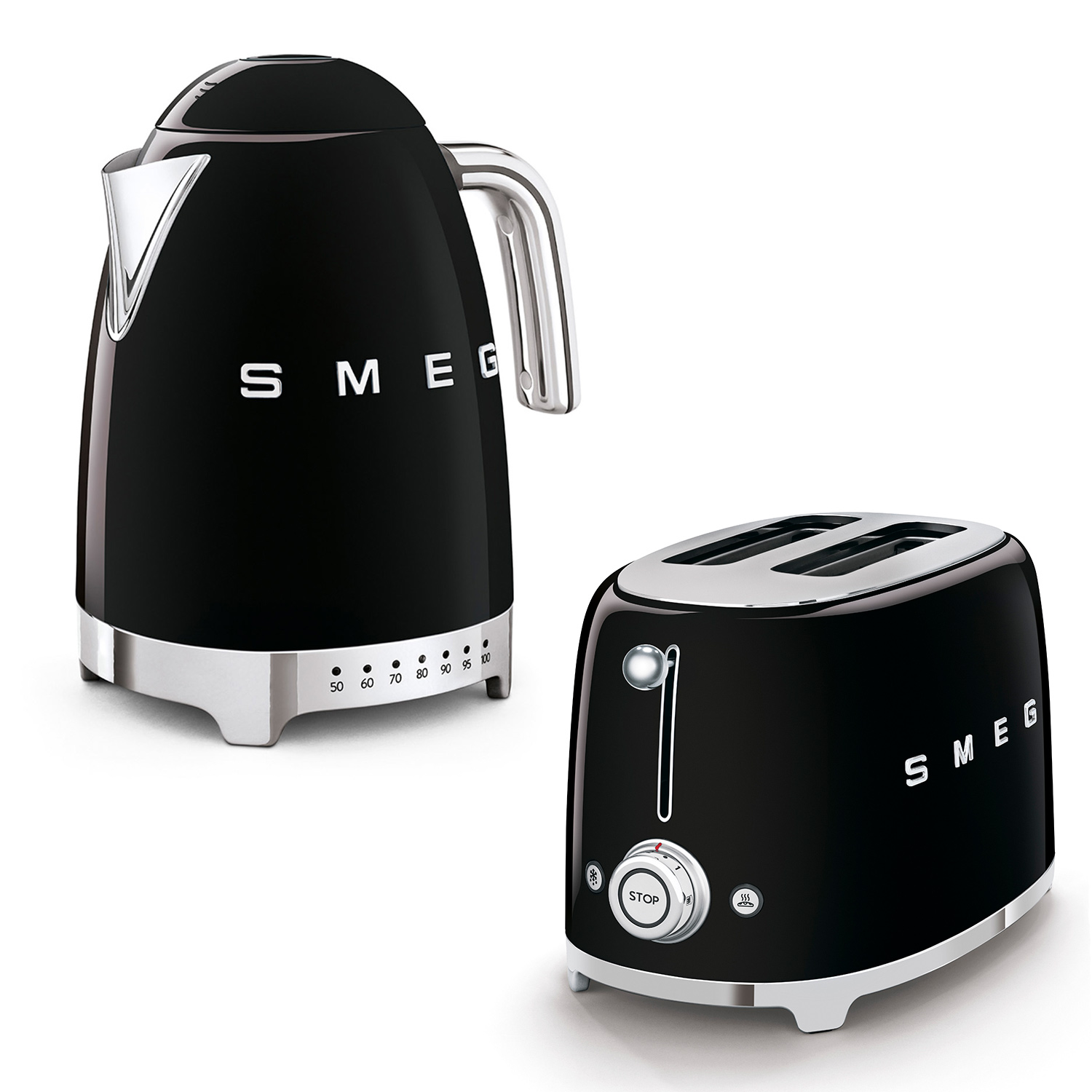 smeg set wasserkocher toaster schwarz 56676