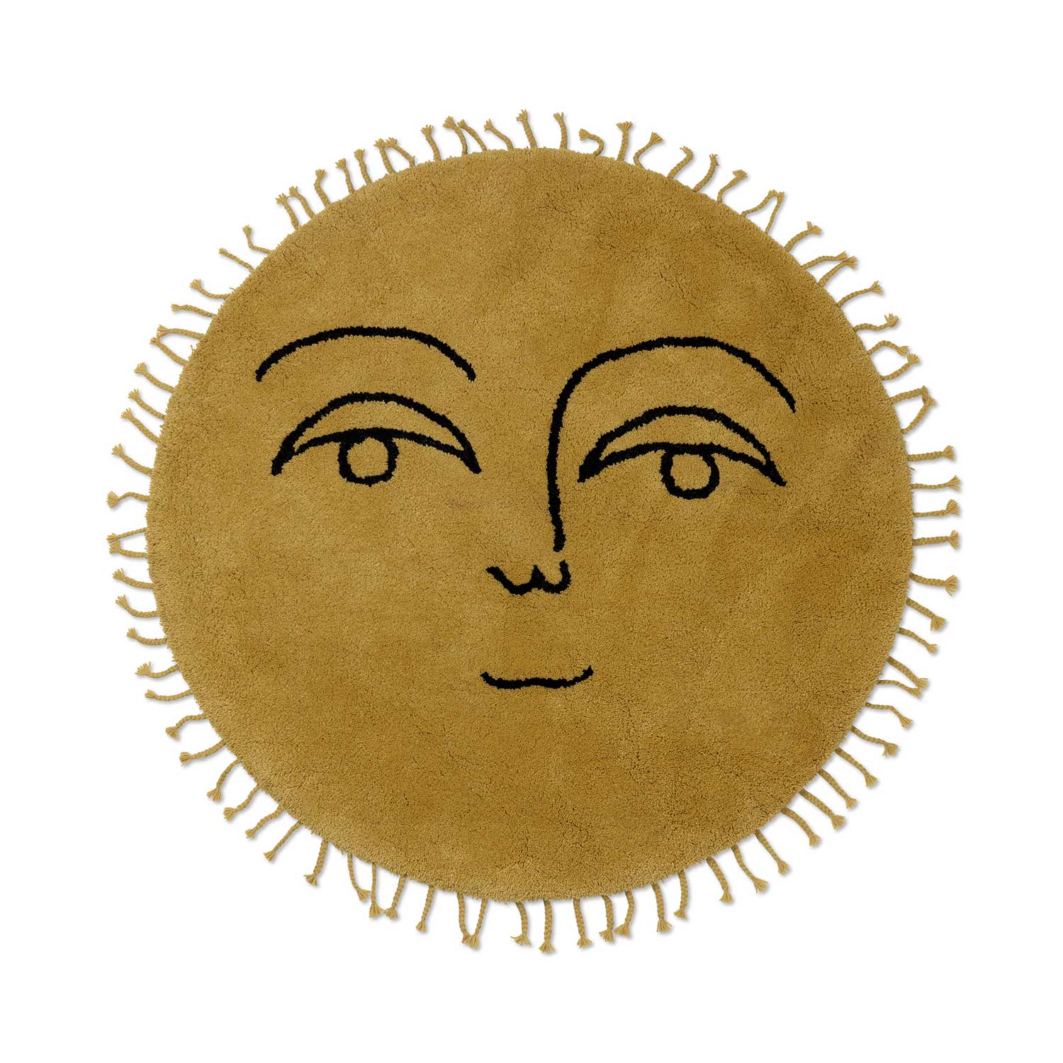 ferm living sun tufted teppich yellow gross 81654