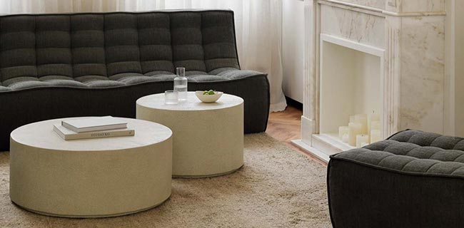 Ethnicraft Tisch Couctisch Elements rund