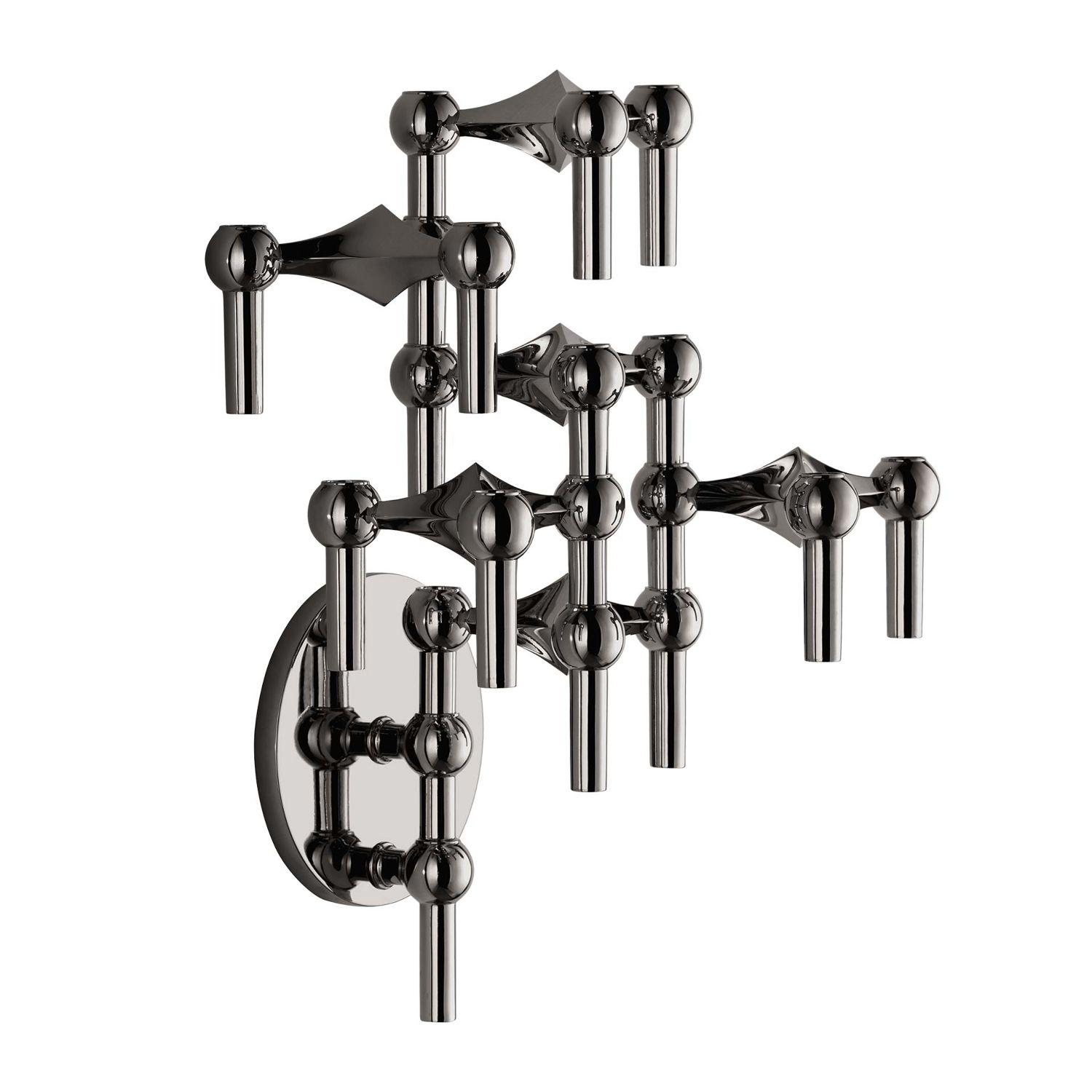 STOFF Nagel - Wandhalterung für Kerzenhalter chrom