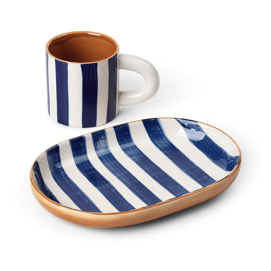ferm living milu snack set blau tasse teller 75031