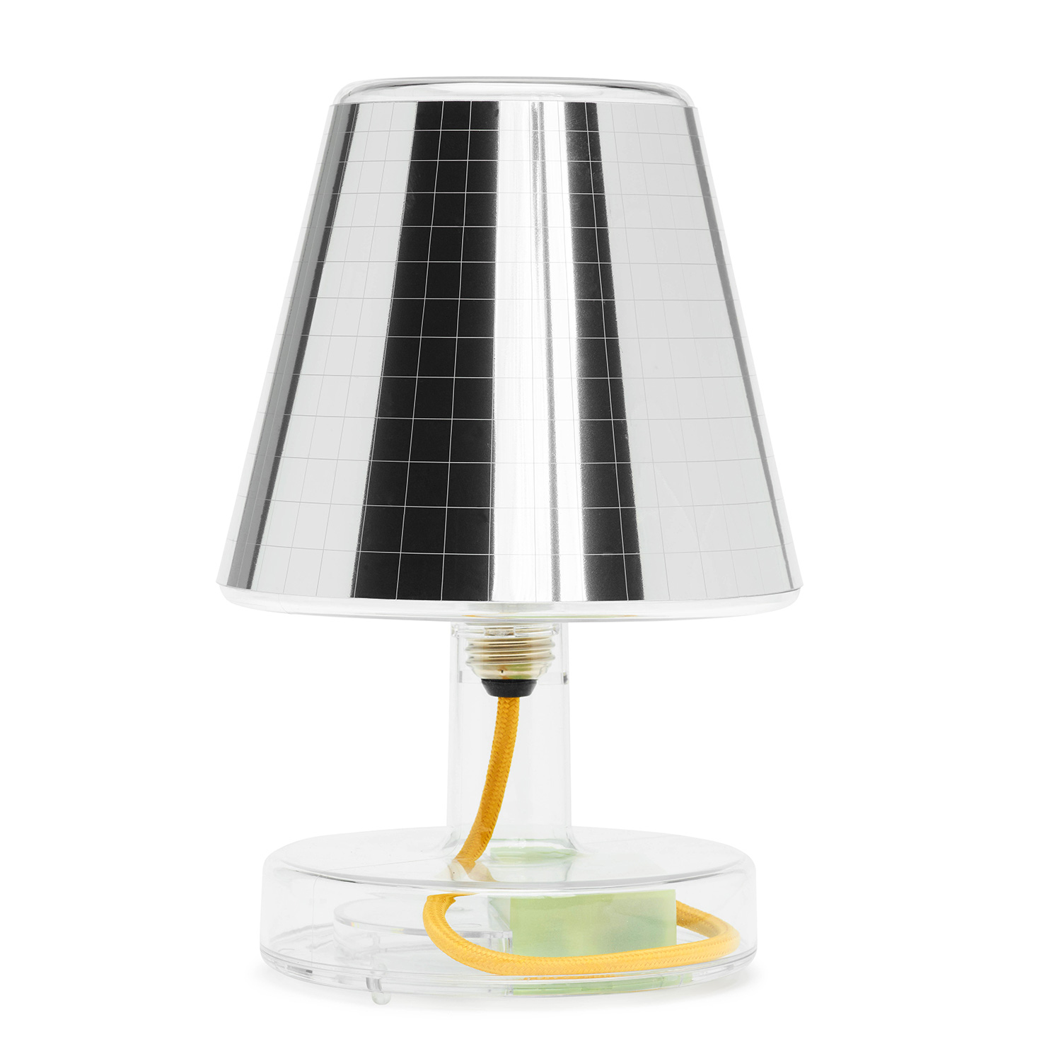 fatboy metallicappie silver grid mit leuchte 76005