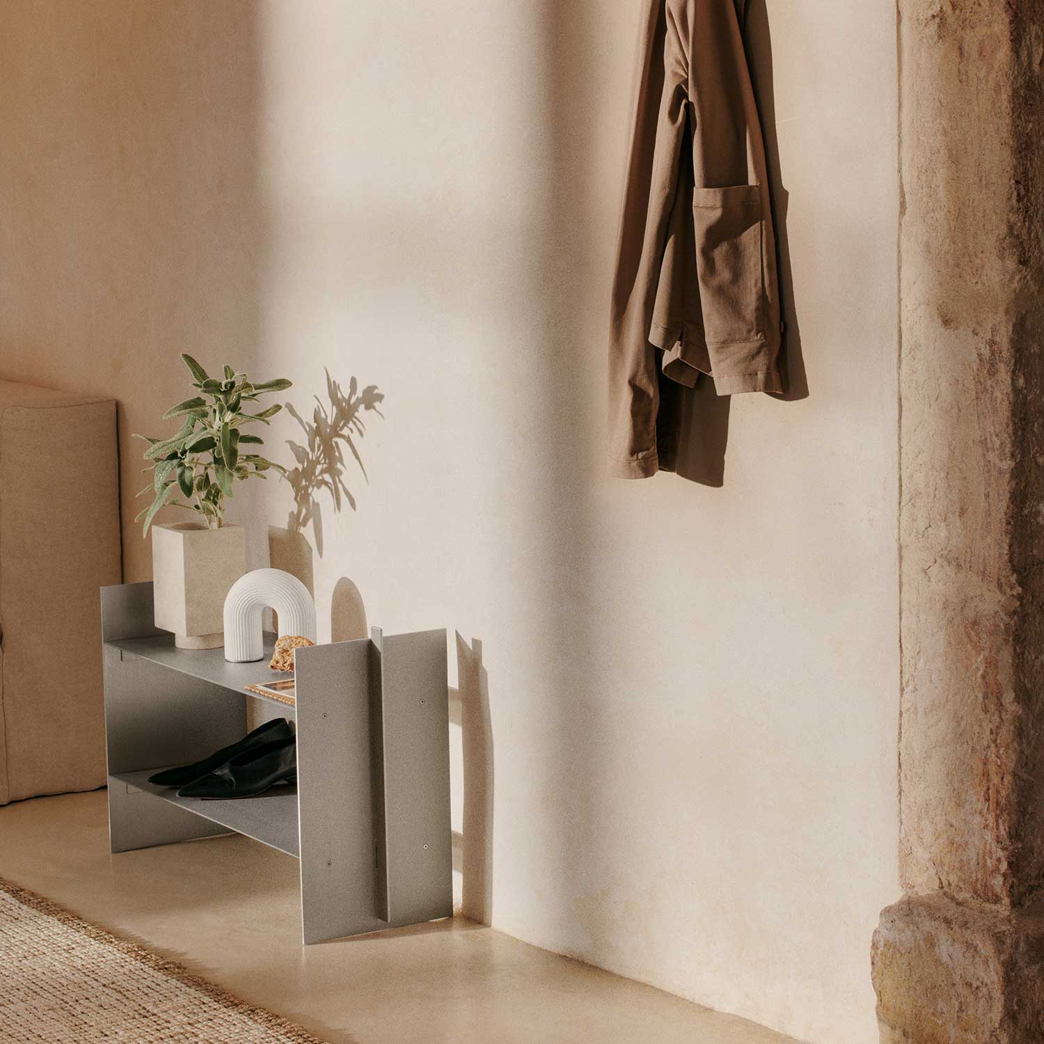 Ferm Living - Lager Niedrigregal Aluminium