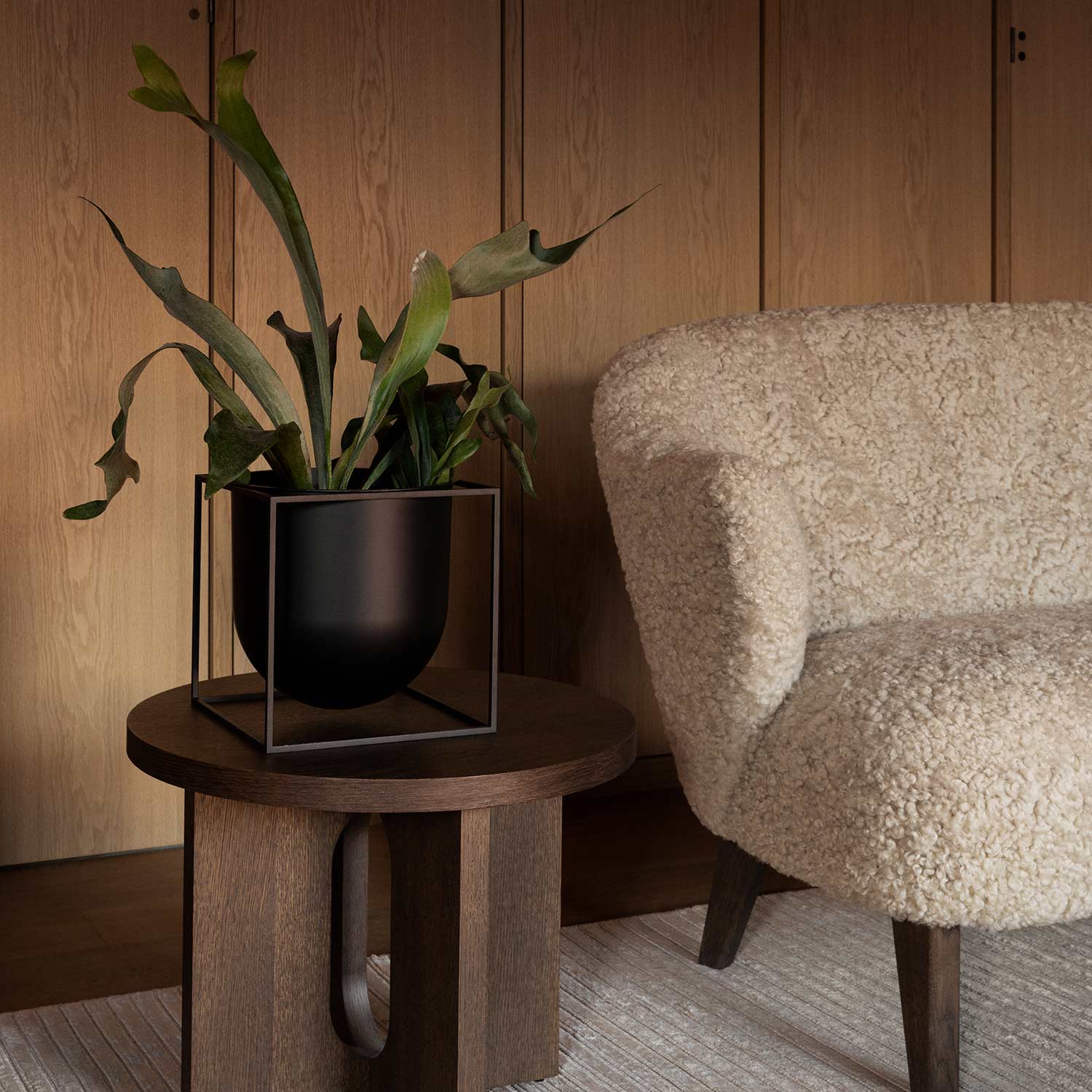 byLassen Kubus Flowerpot schwarz wohnzimmer 93124