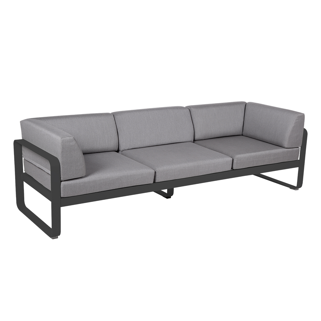 fermob bellevie club sofa 3 anthrazit flanellgrau 66067