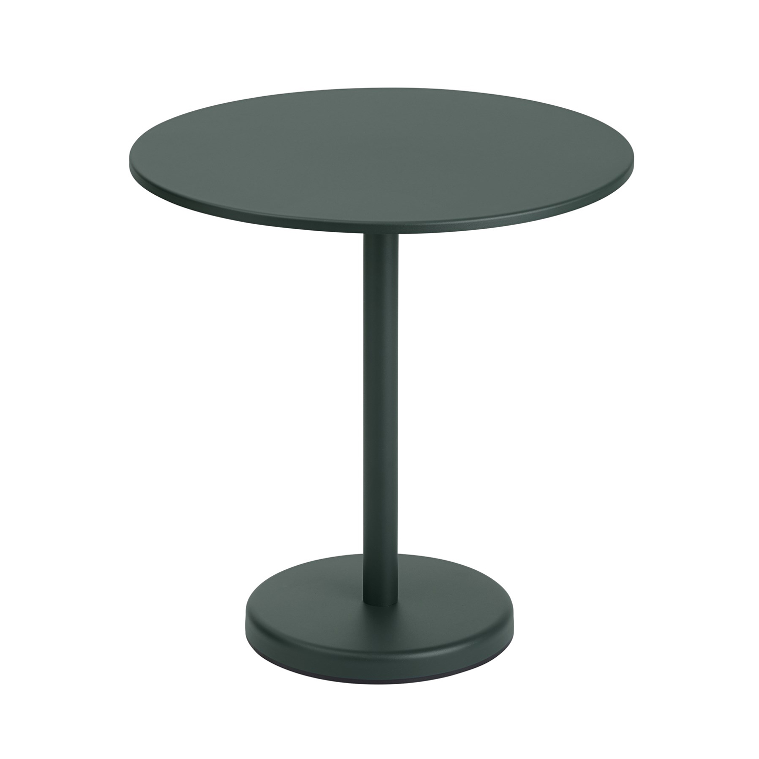 muuto linear steel cafetisch dark green rund 65375