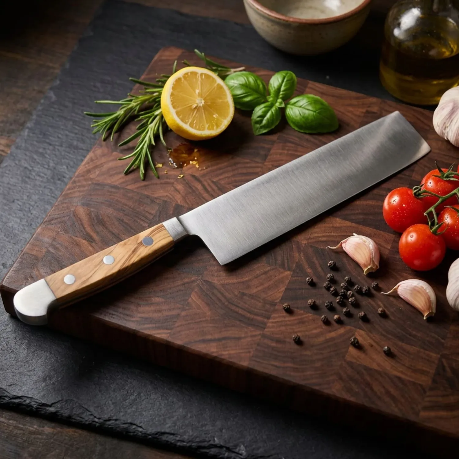 Güde - Nakiri Gemüsemesser 18 cm Serie Alpha-Olive
