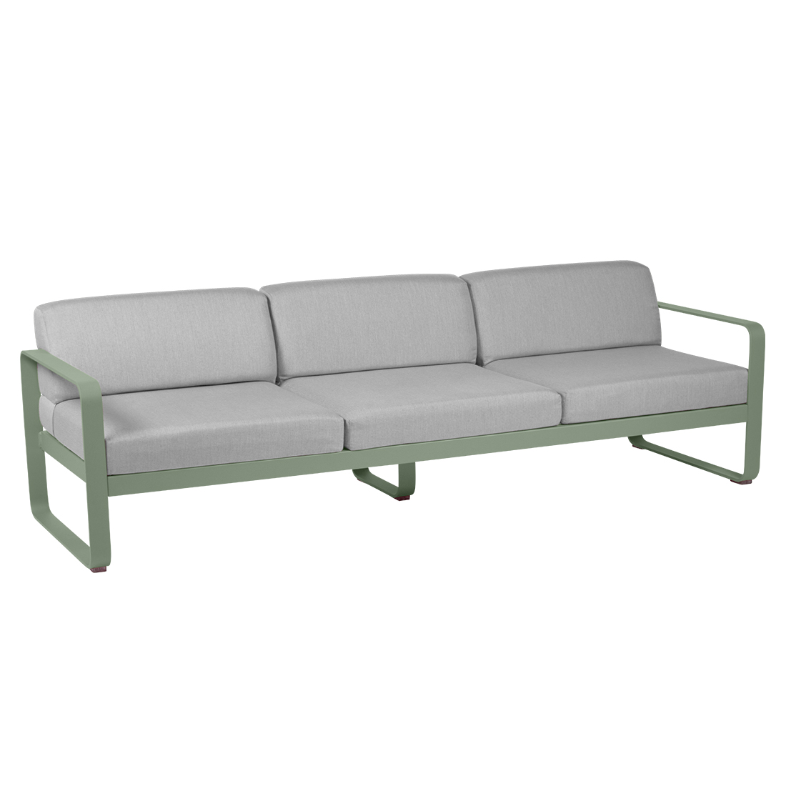 fermob bellevie sofa 3 kaktus grauweiss 65994