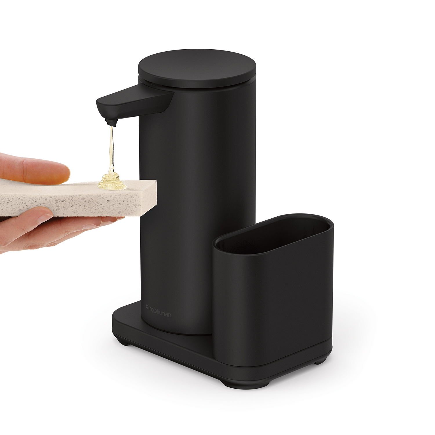 simplehuman sensorspender mit caddy matt schwarz schwamm 98492