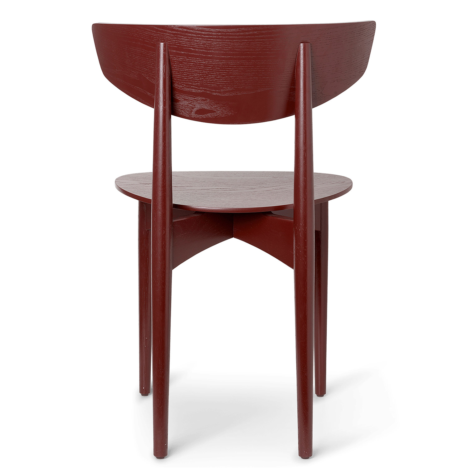 ferm living herman dining chair wood red brown rueckseite 83413