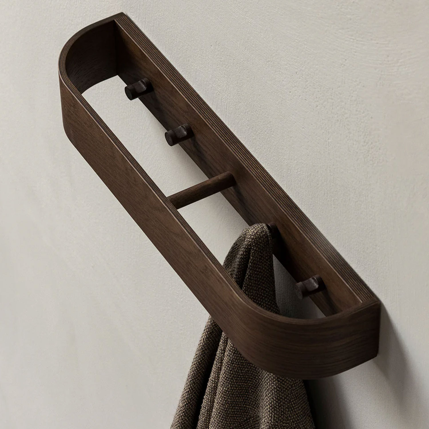 Audo - Epoch Wandregal mit Haken 50 cm eiche dunkel