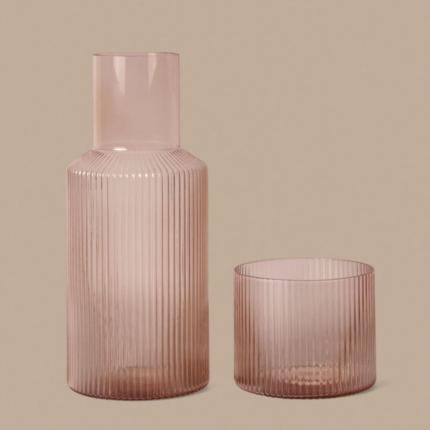 Ferm Living - Ripple Karaffen Set klein blush