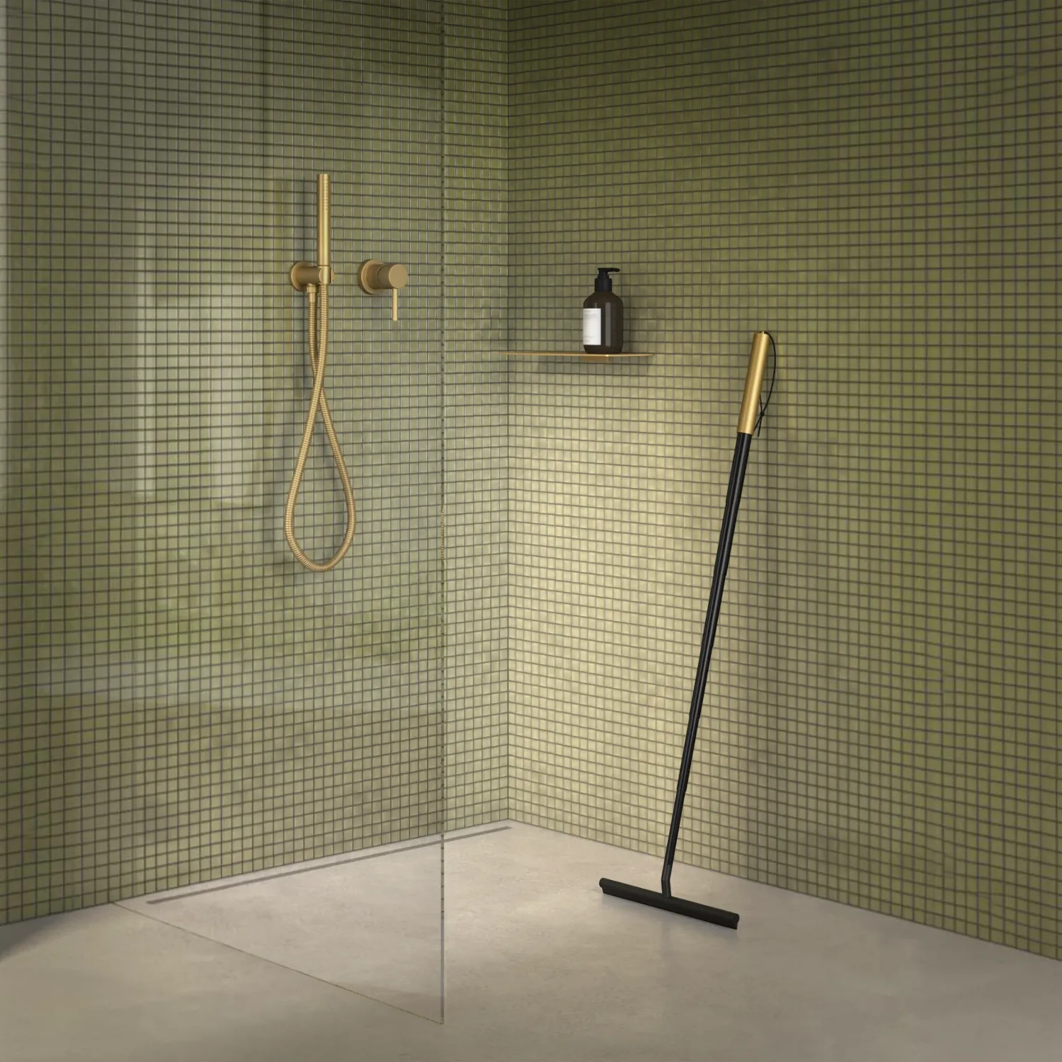 Decor Walther - Aquablade Glaswischer gold matt PVD