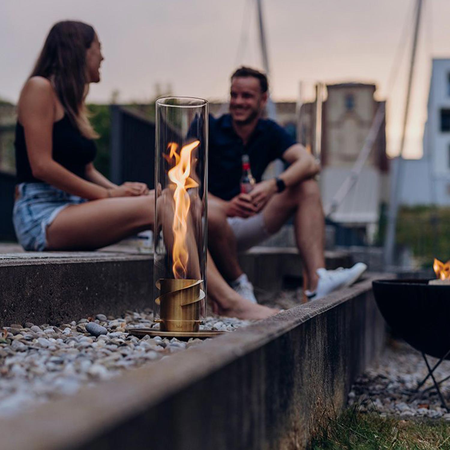 höfats - SPIN 1200 Tischfeuer silber