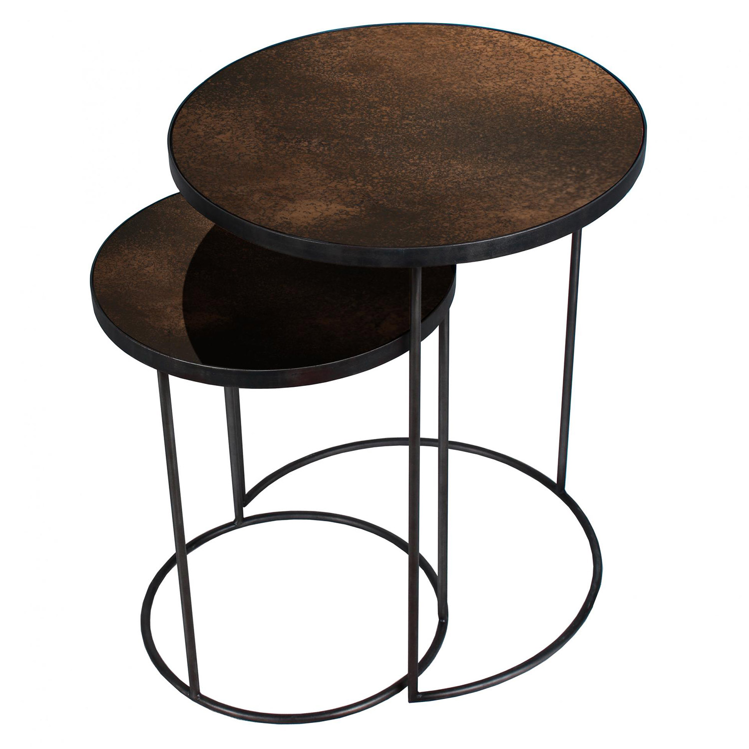 notre monde beistelltisch set hoch bronze 57551