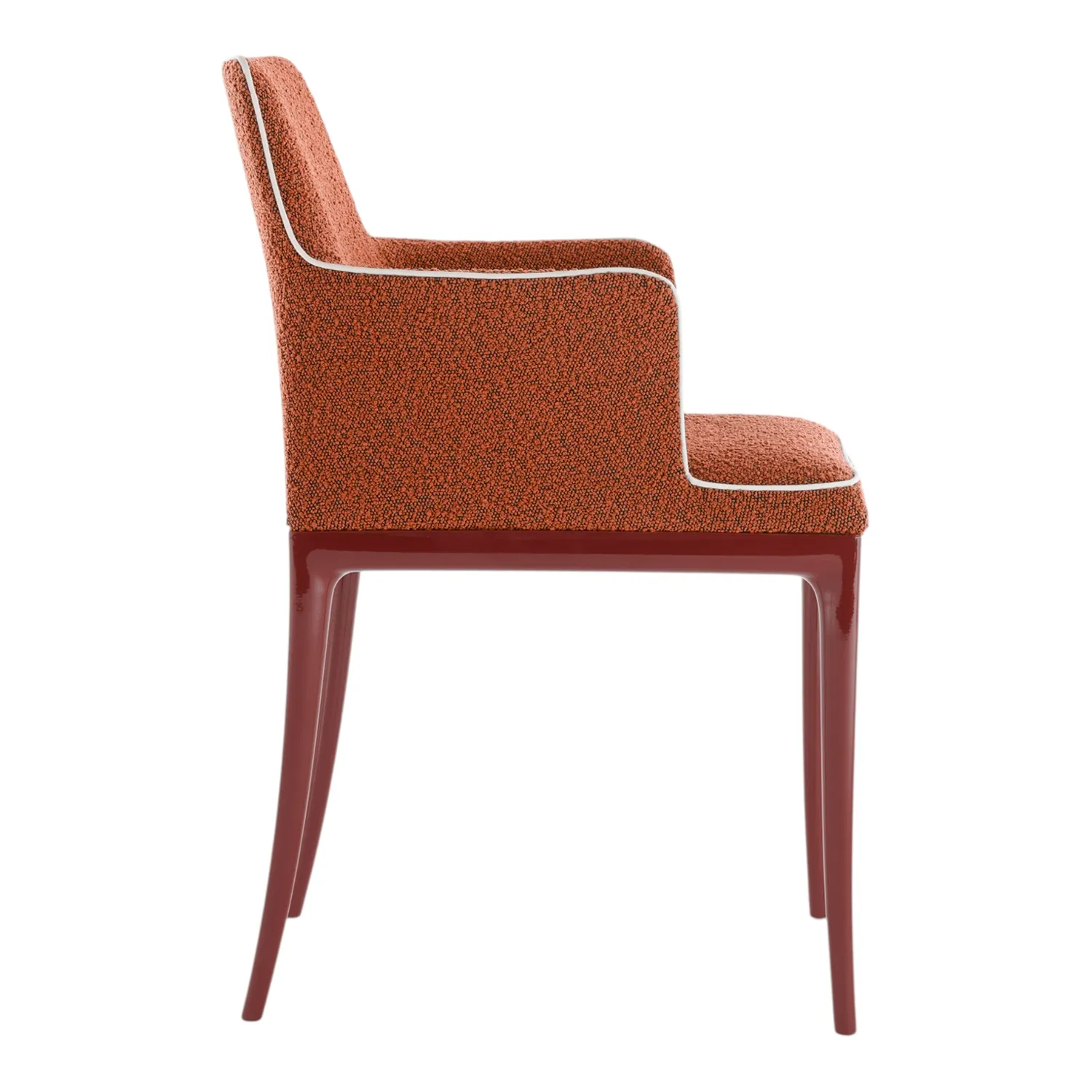 Kartell - Lillybet Kleiner Sessel Bouclè bordeaux/weiß/rot