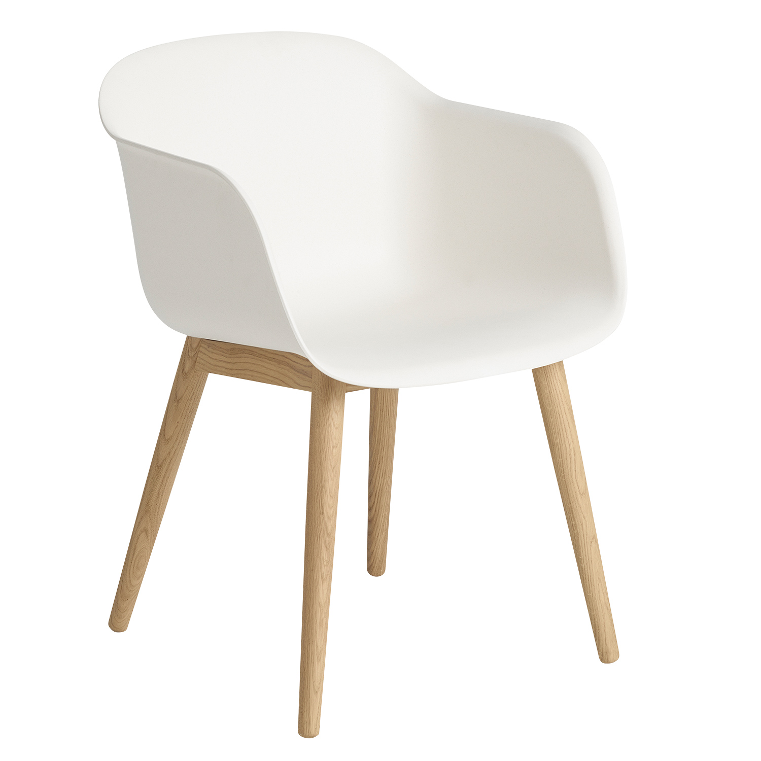 muuto fiber chair woodbase weiss 53797