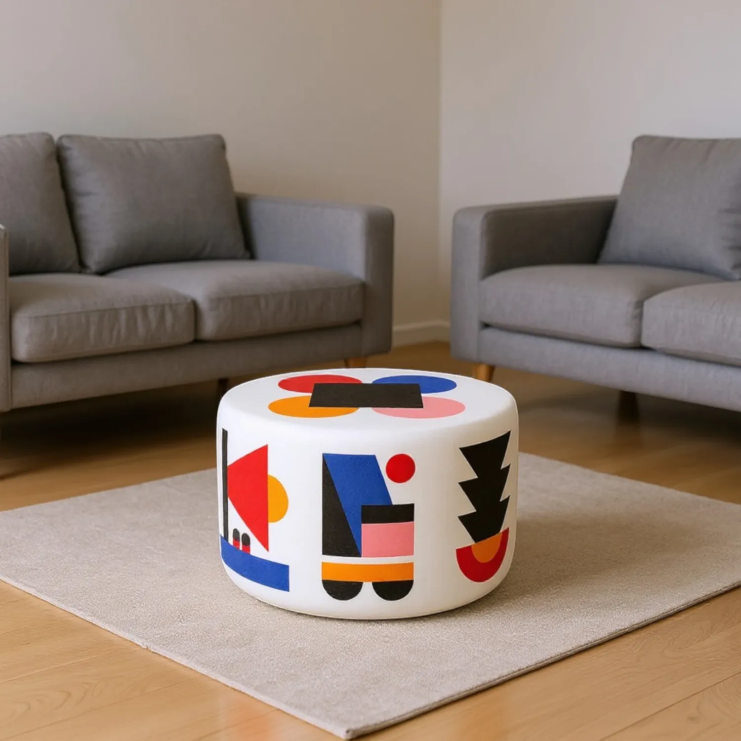 Qeeboo - Oggian Home Design Pouf weiß M