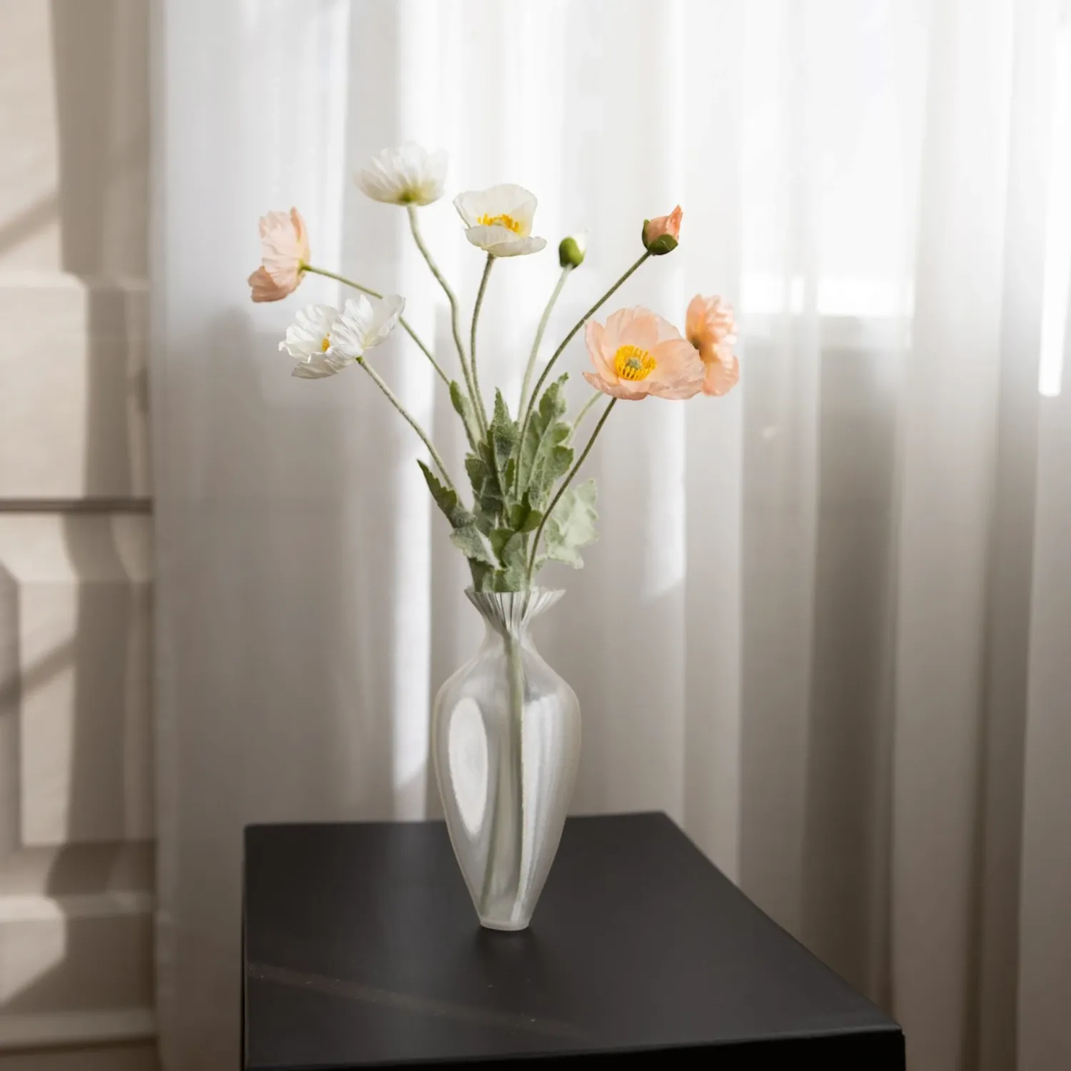 BLOOM OBJECTS - Mohn Kunstblume cream
