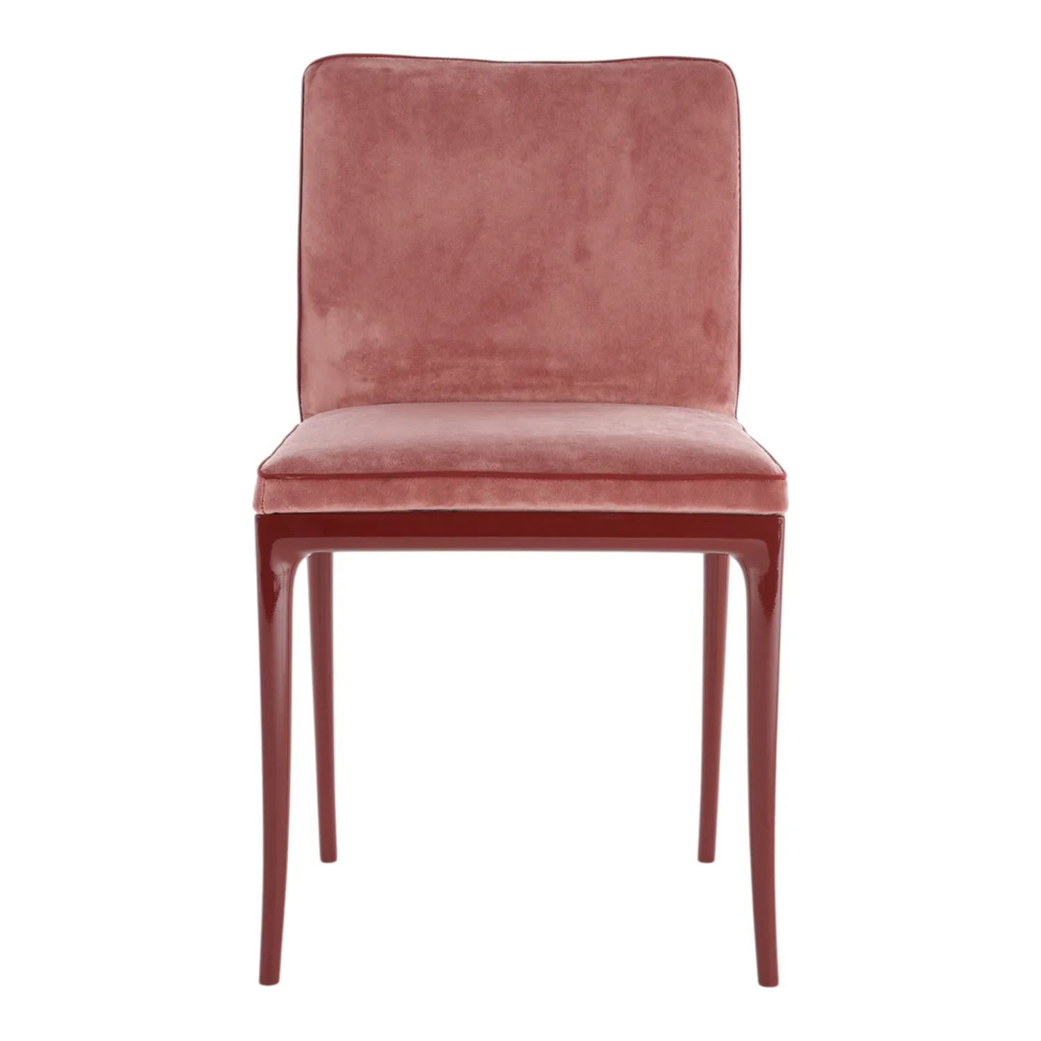 Kartell - Lillybet Stuhl Velvet burgundy/antikpink