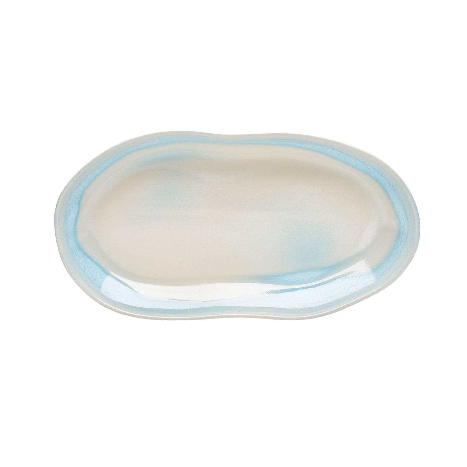 Töchter & Söhne - Leni Platte oval hellblau 36 x 19 cm
