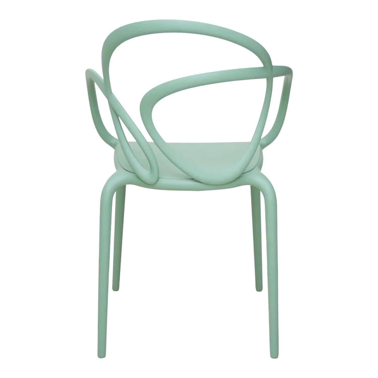Qeeboo - Loop Chair 2er-Set ohne Kissen balsamgrün