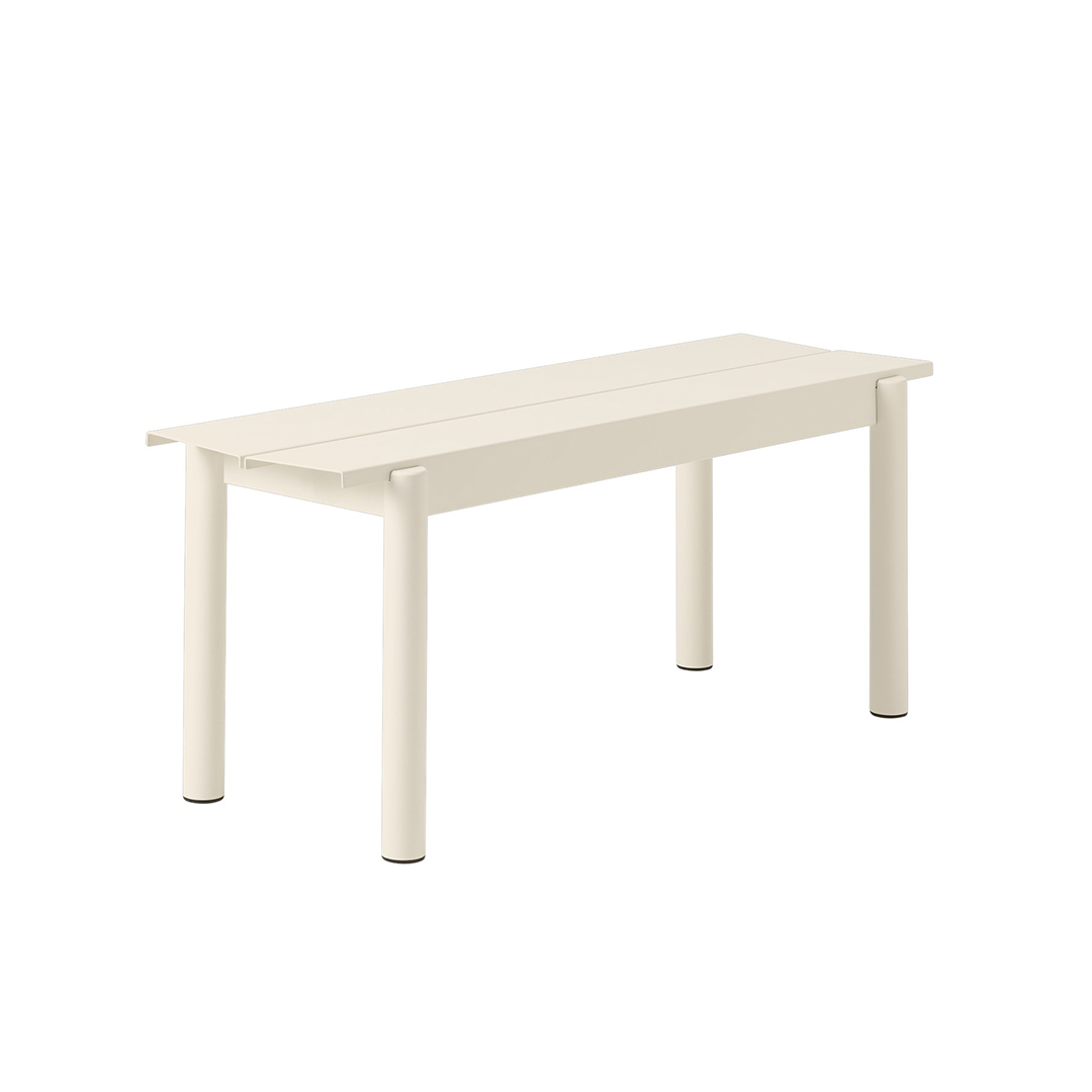 muuto linear steel bench 110 off white 65417