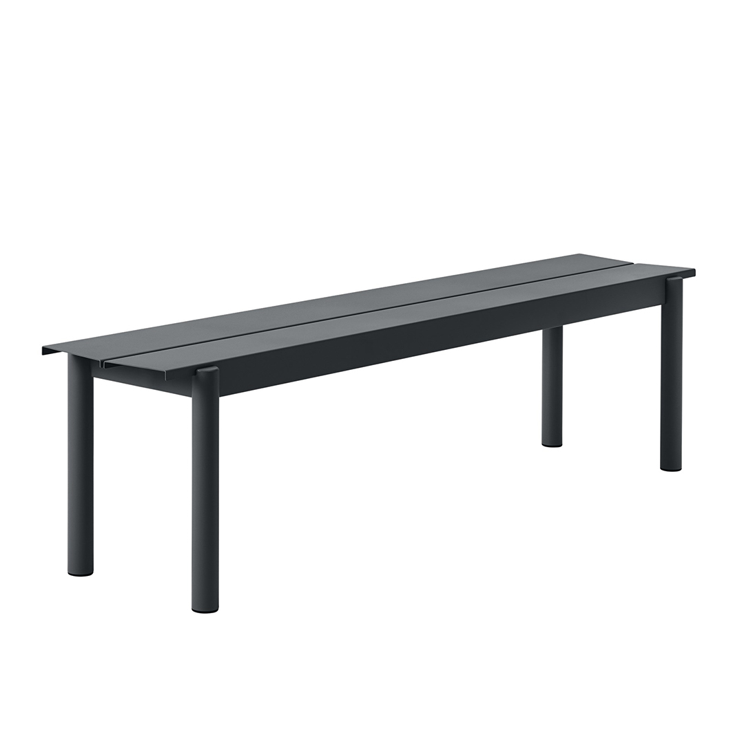 muuto linear steel bench 170 black 65420
