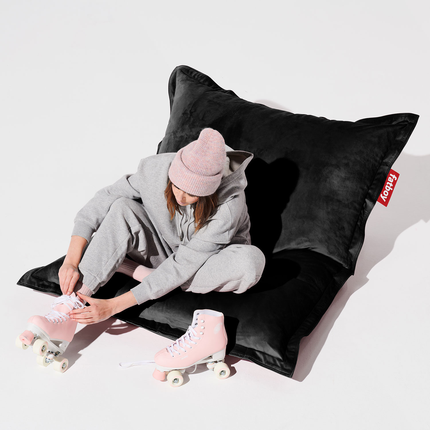 Fatboy - Original Slim Velvet Sitzsack recycled taupe