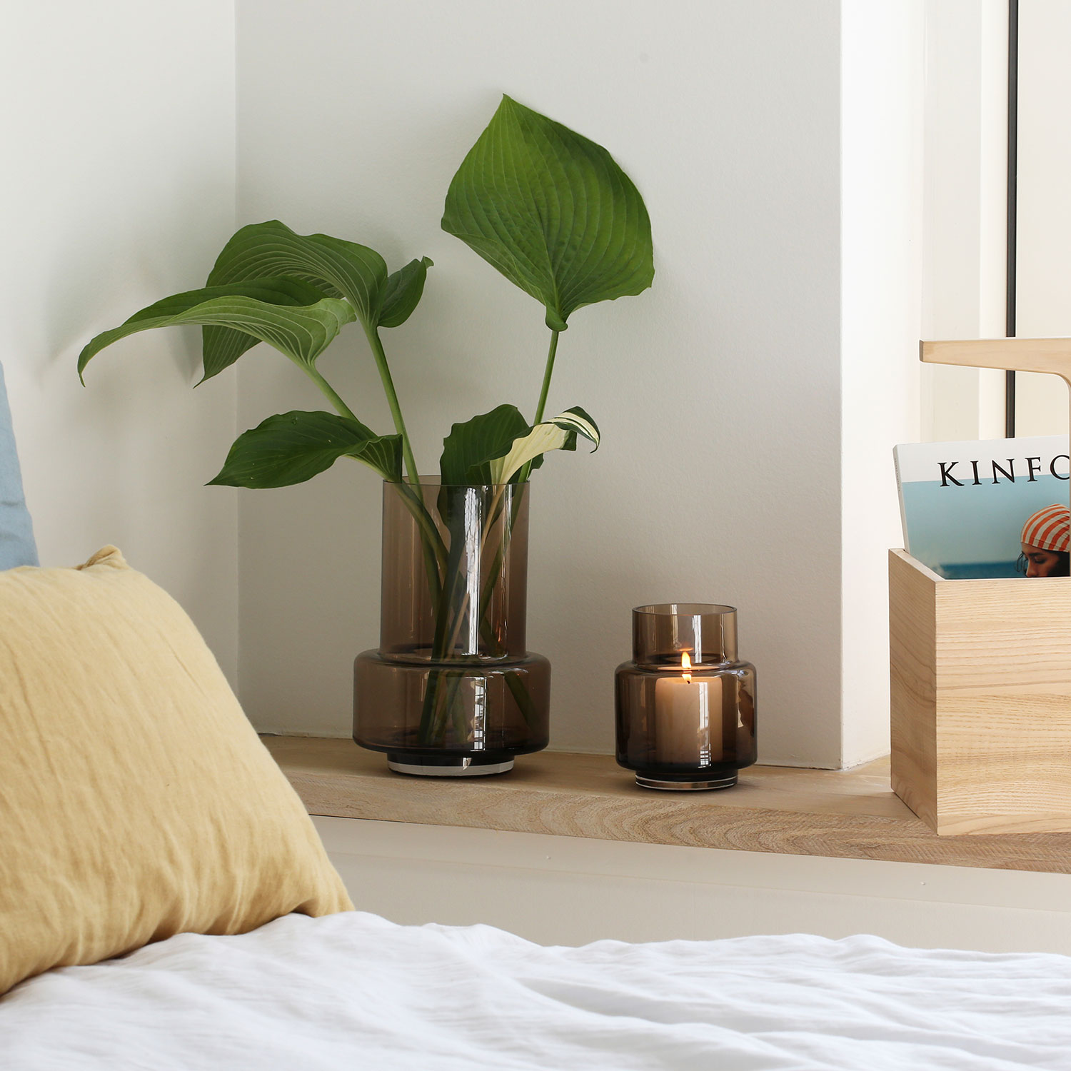 Ro Collection - Hurricane Vase No. 26 smoked grey