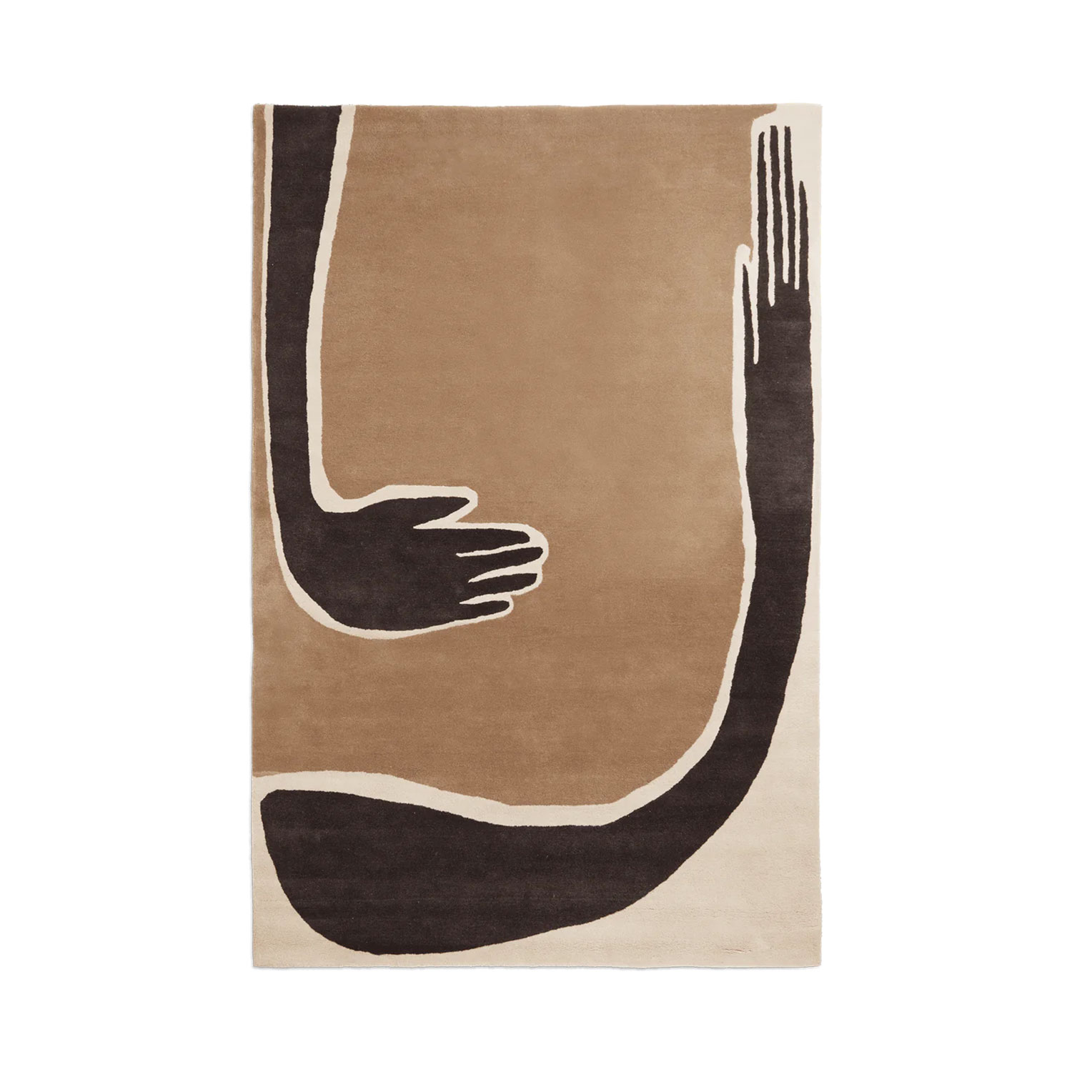 ferm LIVING Pose Tuftingteppich dark coffee off white 200x300cm 1104269828 104555