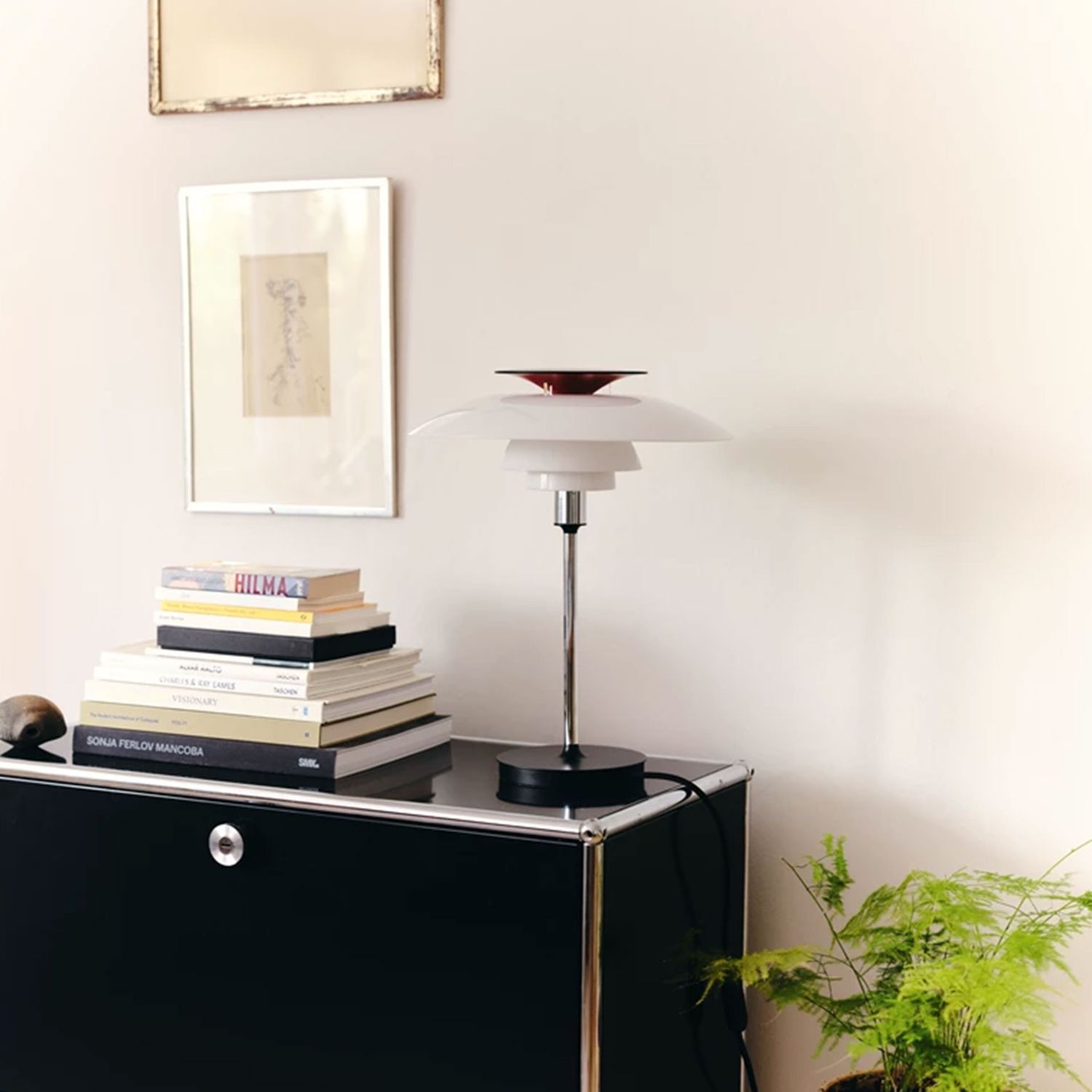 Louis Poulsen - PH 80 Tischleuchte opal weiß/verchromt