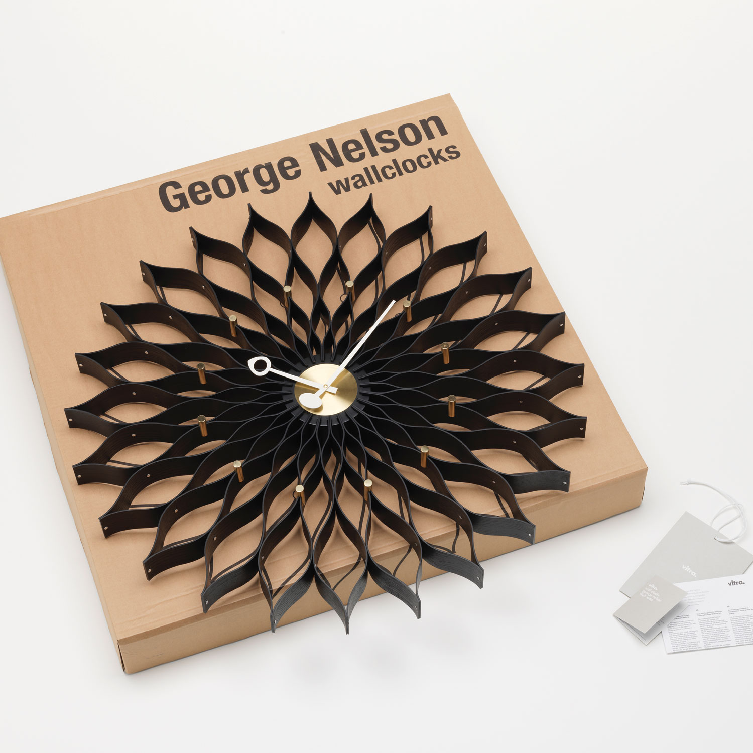 vitra Sunflower Clock messing schwarz 4