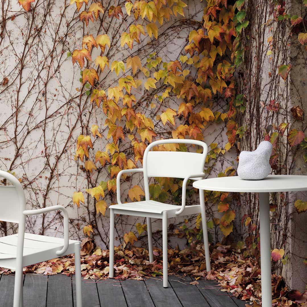 muuto linear steel cafetisch off white abiente rund 85887