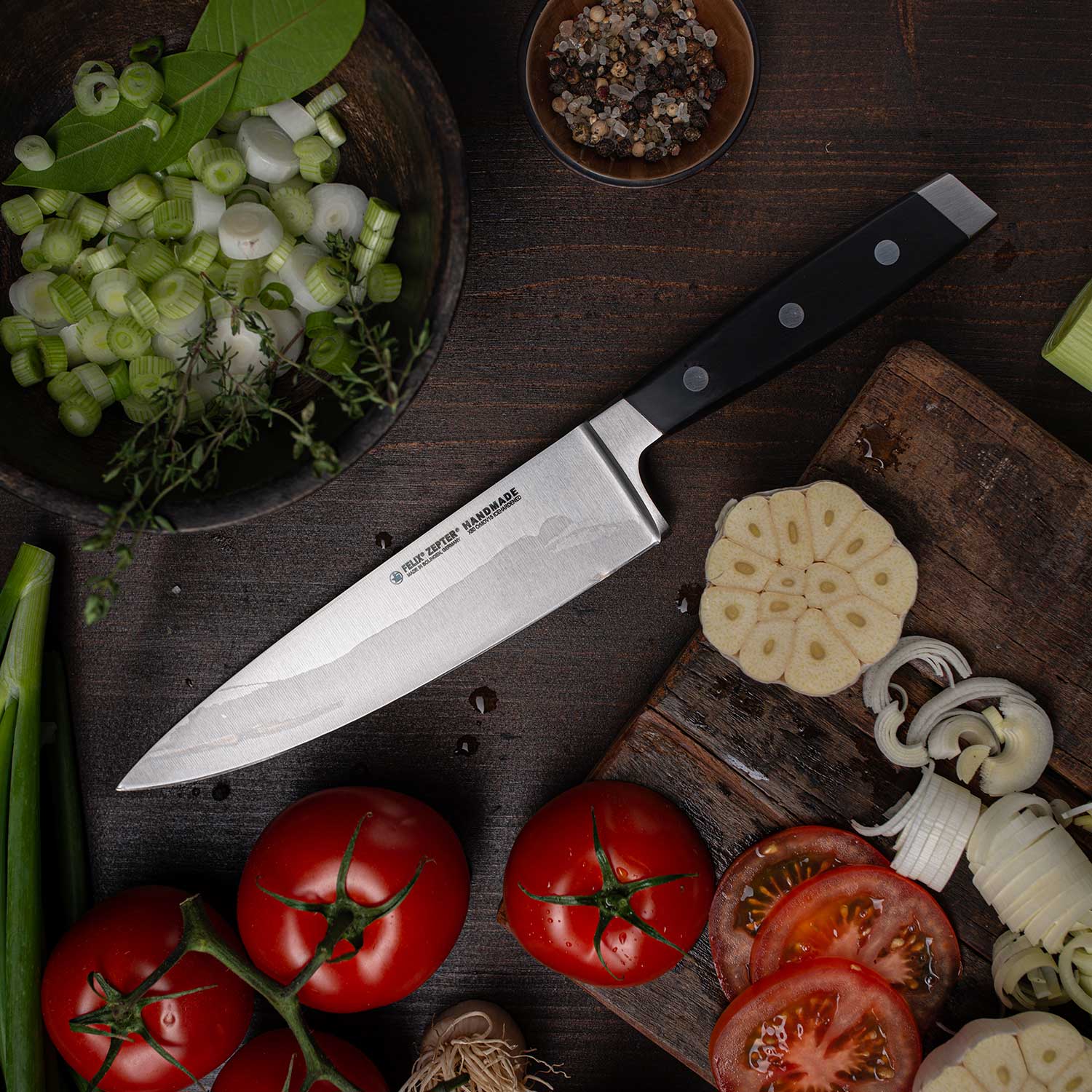 Felix Solingen - First Class Kochmesser 21 cm mit Fingerschu