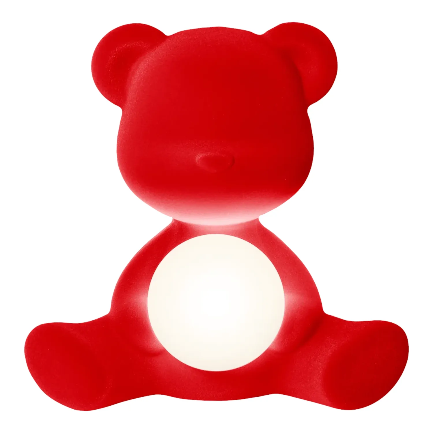 Qeeboo - Teddy Girl Leuchte Velvet Finish rot