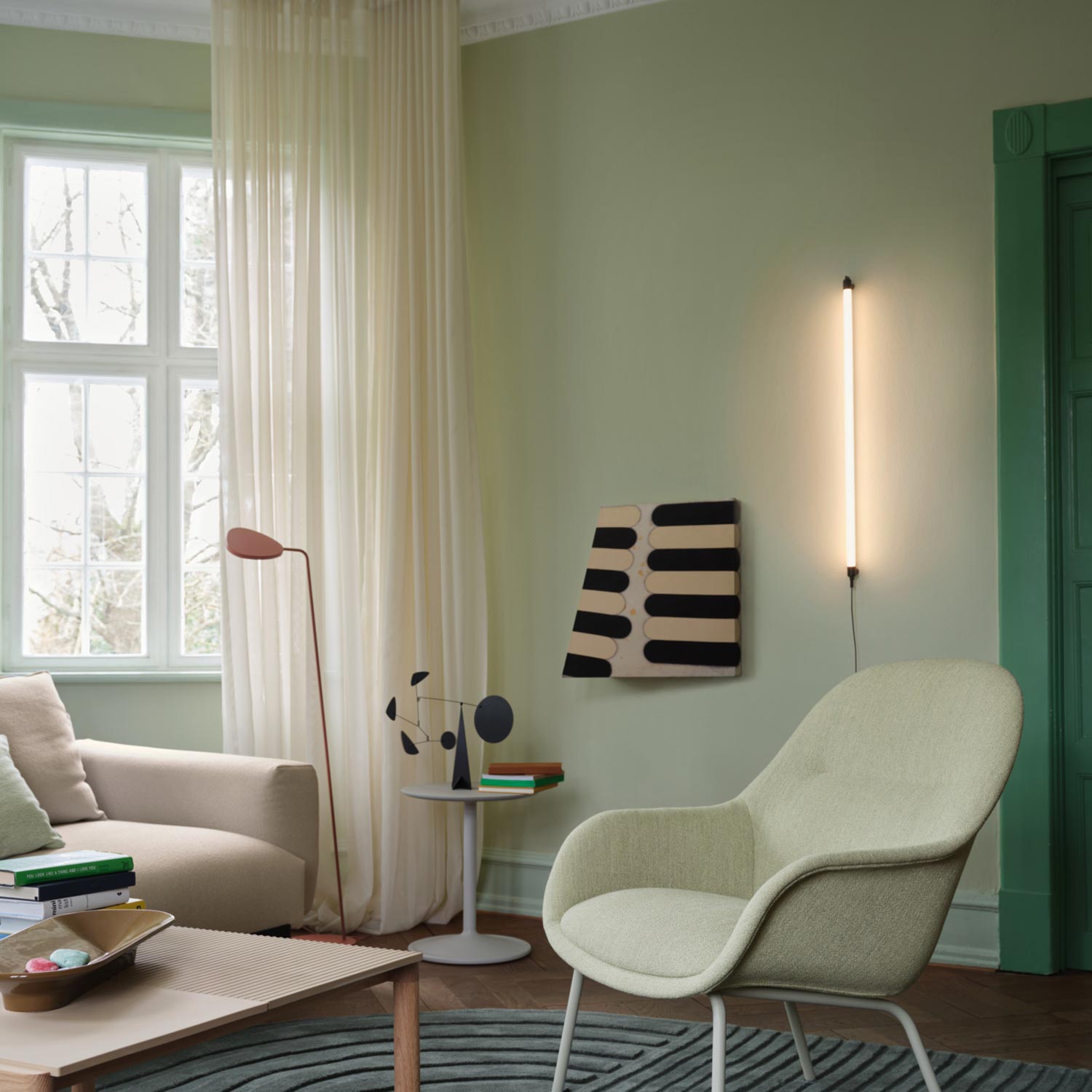 28986 en fiber lounge armchair ecriture 910 grey in situ 3 seater config 4 acca 121 fine wall 90 couple sand relevo muuto org 103113