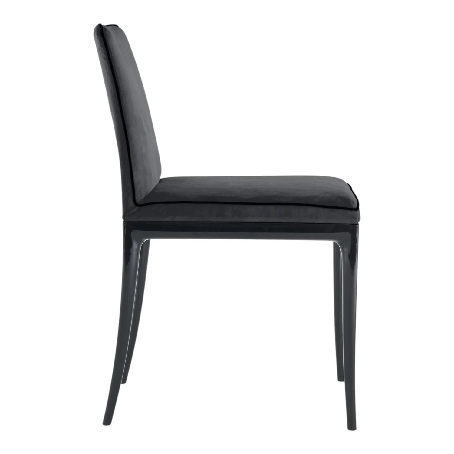 Kartell - Lillybet Stuhl Velvet schwarz/anthrazit