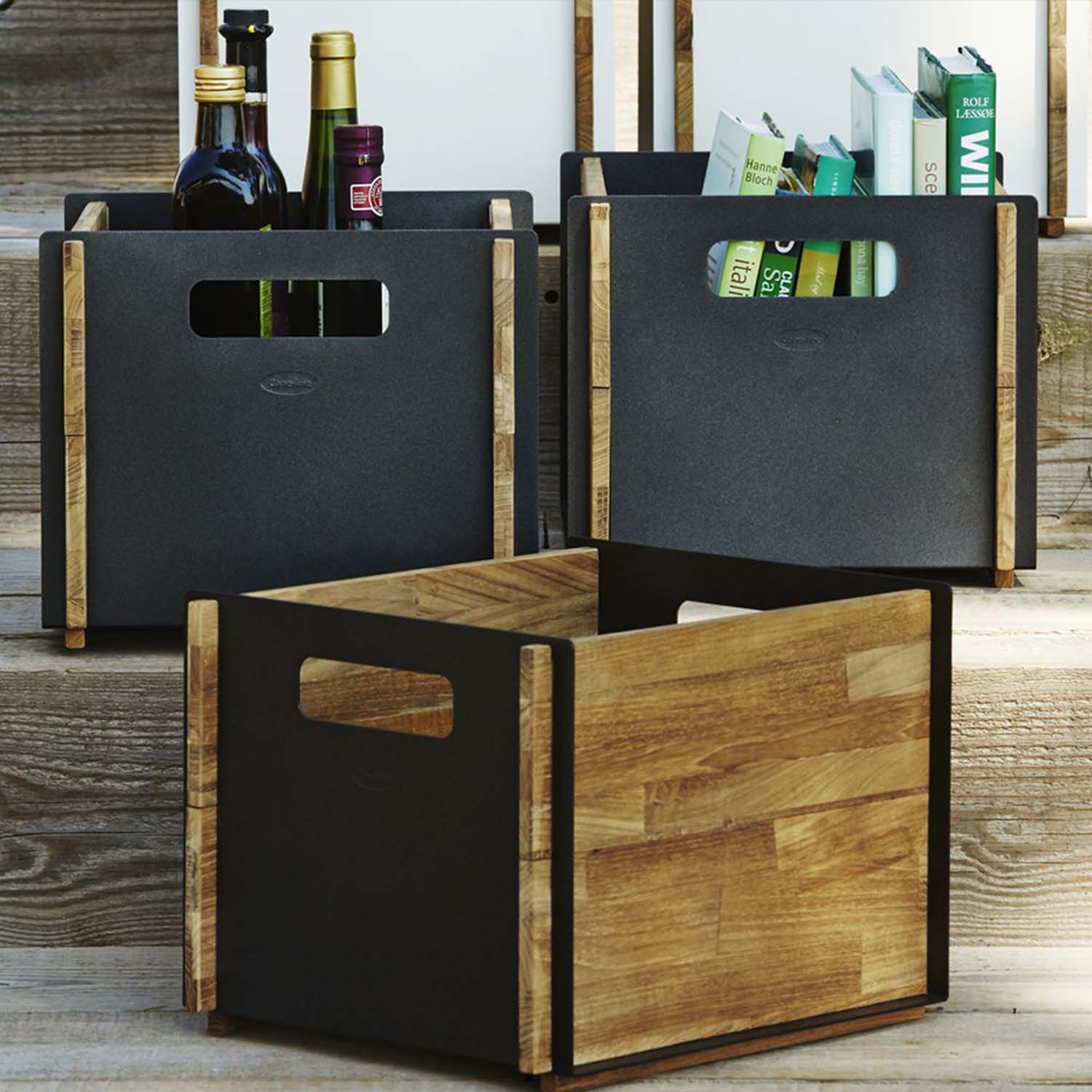 Lava Grey Teak Box cane line ambiente 2