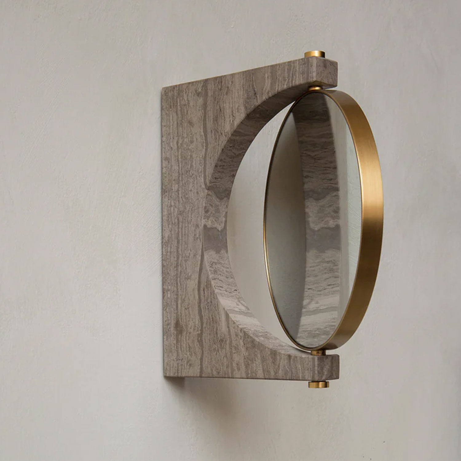 Audo Pepe Marmor Wandspiegel montiert 103786