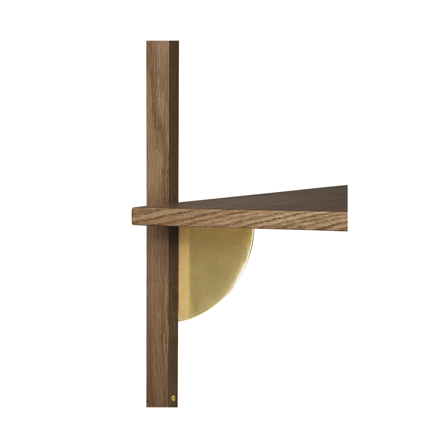 fermLIVING Sector Shelf Single Narrow SmokedOakBrass 1104269292 101590