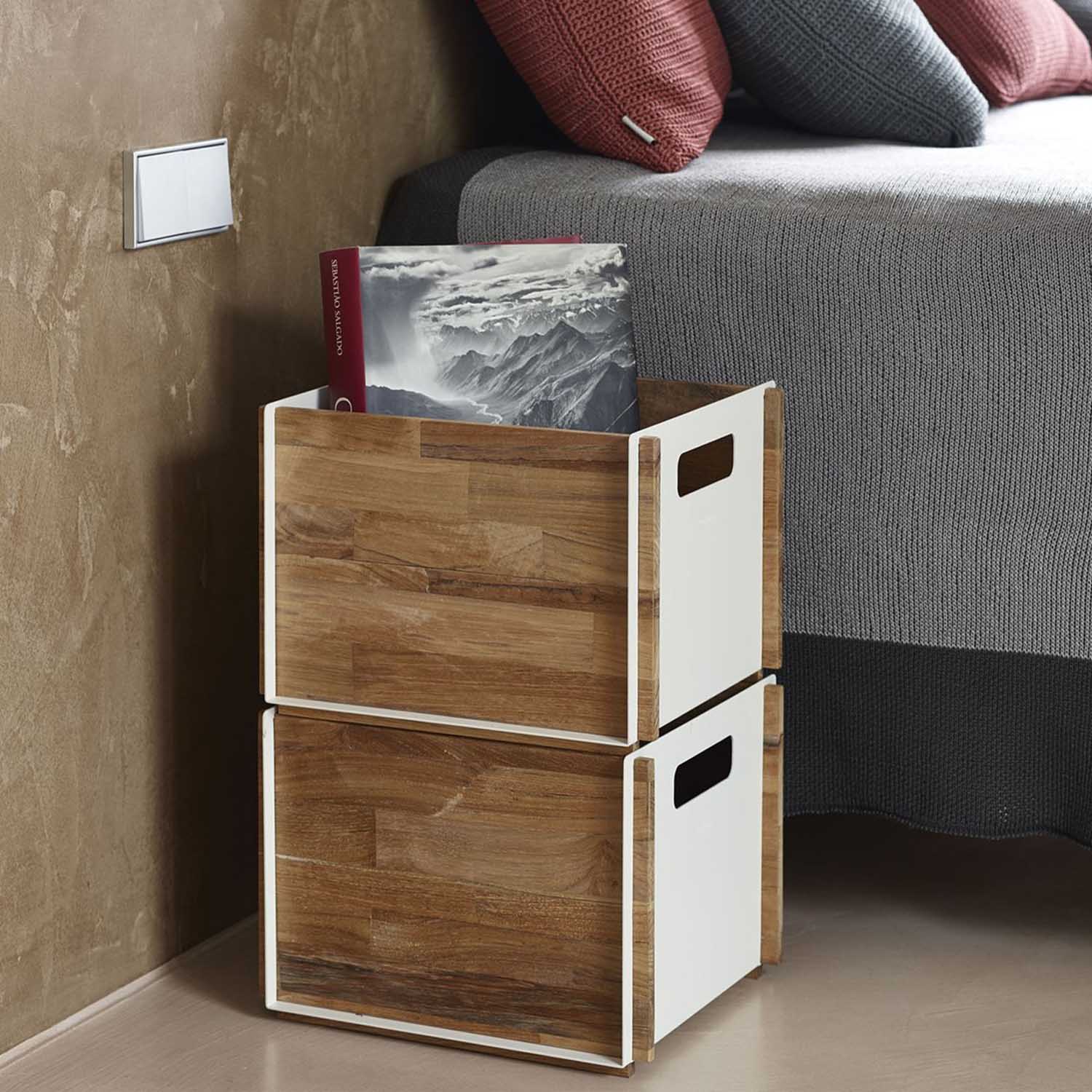 White Teak Box cane line ambiente 2