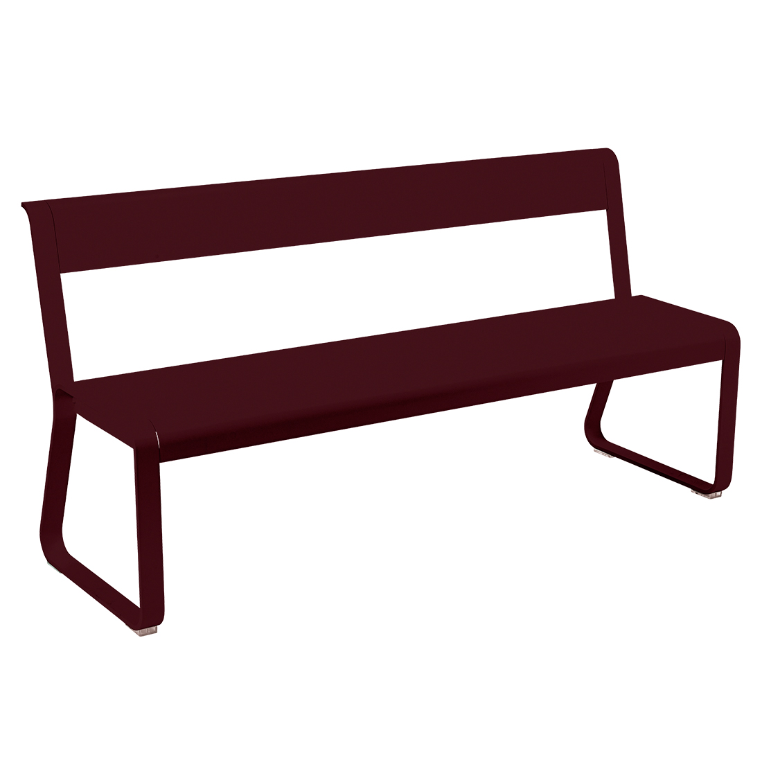 fermob bellevie bank mitl lehne schwarzkirsche 88348