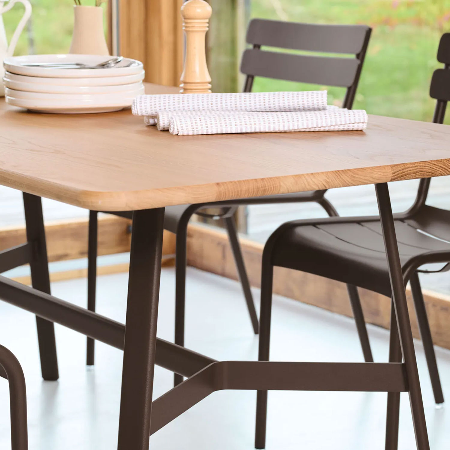 Fermob - So'O Tisch Eiche 180x90 cm acapulcoblau