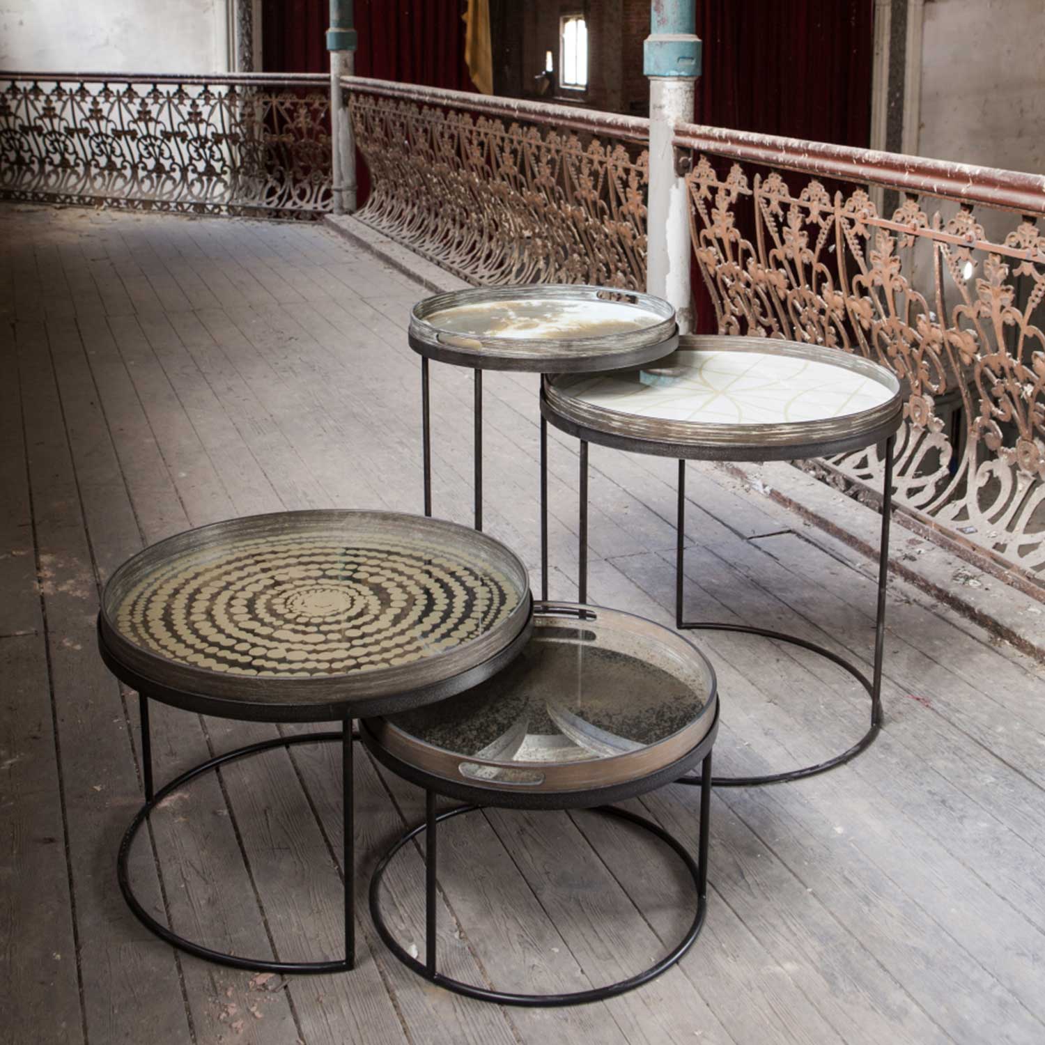 ethnicraft tisch xl rund mit tablett 71444