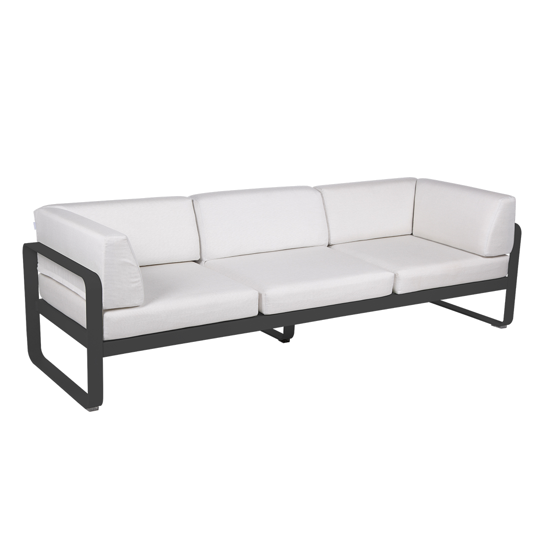 fermob bellevie club sofa 3 anthrazit grauweiss 66069