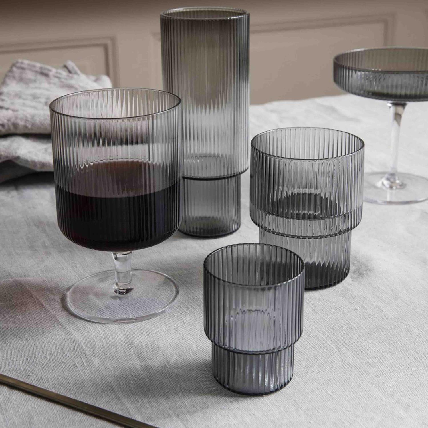 ferm living wein glas ripple essenstisch