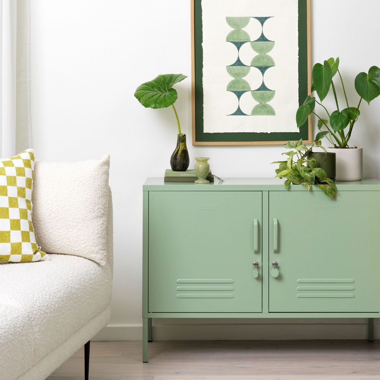 mustard made the lowdown sideboard sage wohnzimmer 96535